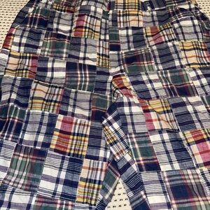 Orvis Plaid Madras Cotton Patchwork Pants 38R